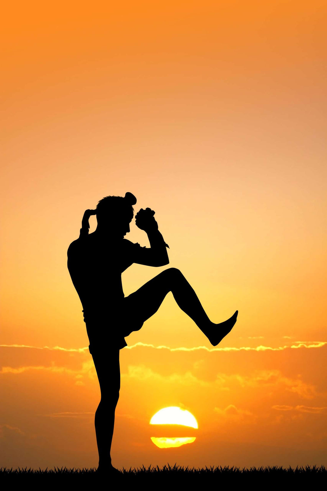 Fighter training abroad at sunrise – mindset transformation